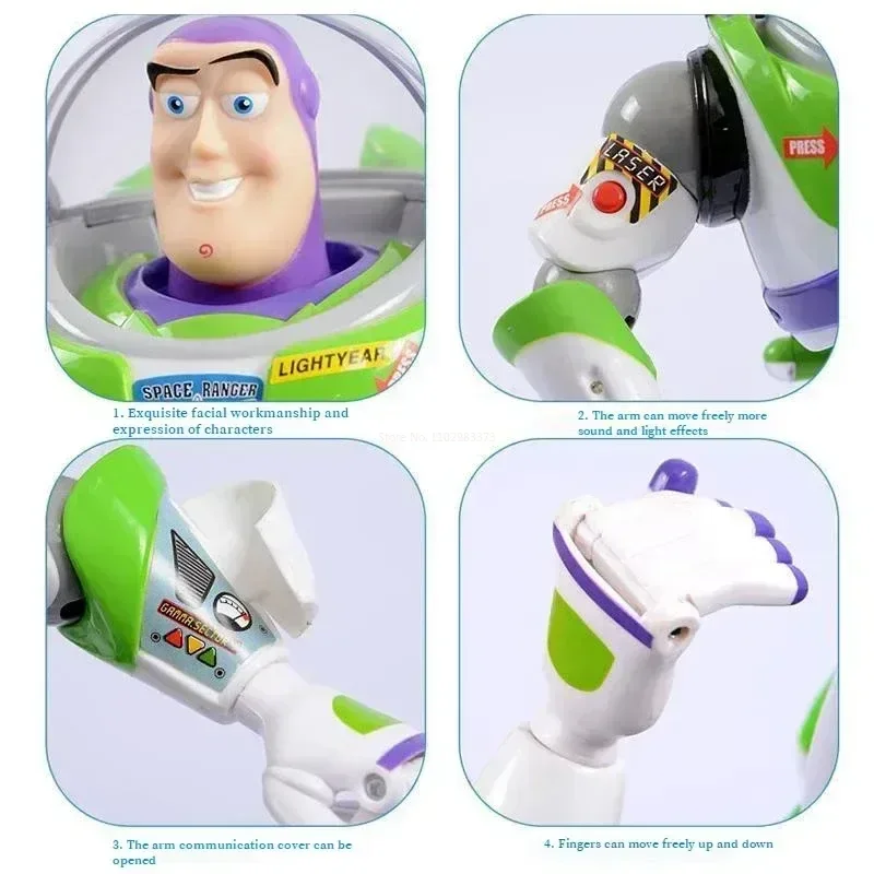 Disney 33CM Pixar Toy Story 4 Buzz Lightyear Talking Action Figures Cloth Body Model Doll Limited Collection Toys Gift