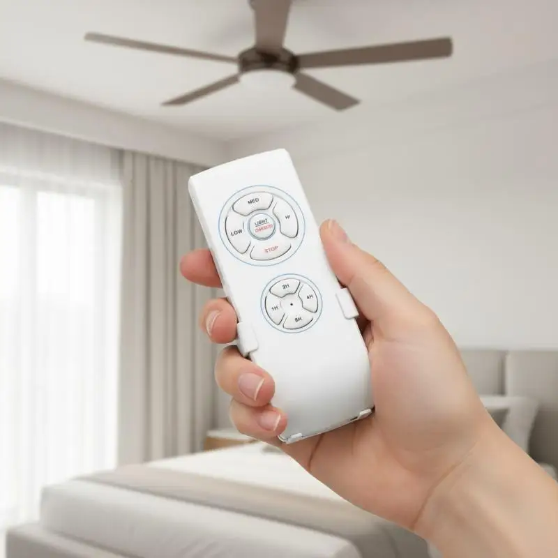 Mini Ceiling Fan Lamp Remote Control Kit AC 110-240V Timing Control Switch Adjusted Wind Speed Transmitter Receiver