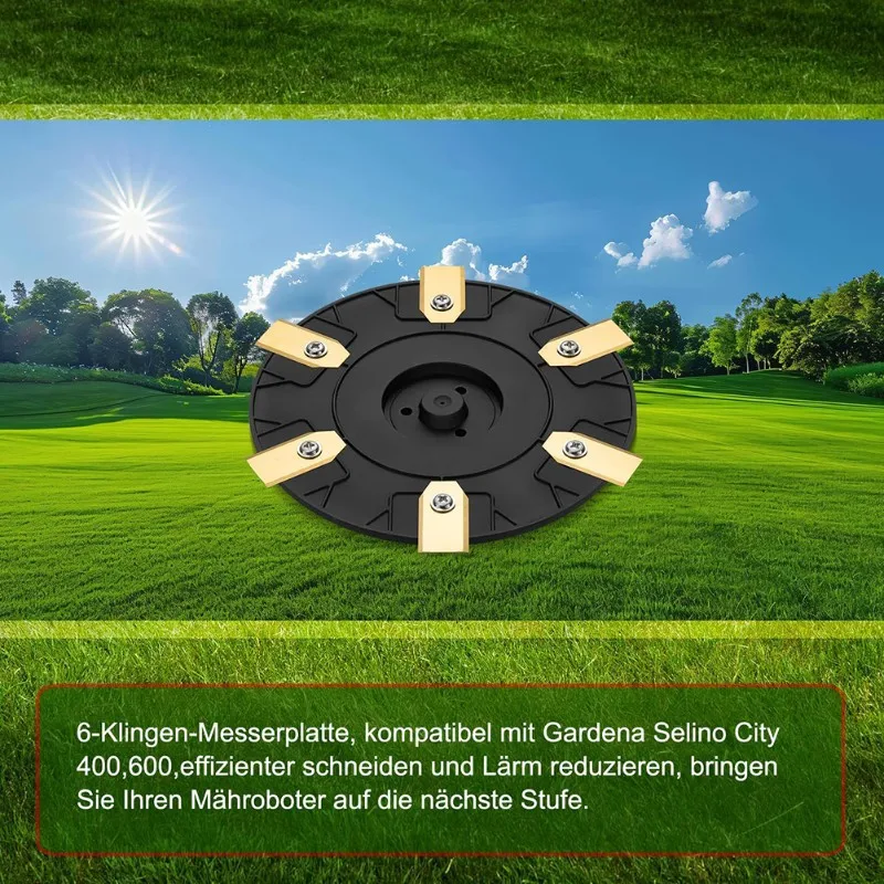 

ABZV-ножевая пластина + 6 сменных лезвий для Gardena Sileno City, Mcculloch, дисковый газонокосилка с лезвием газонокосилки