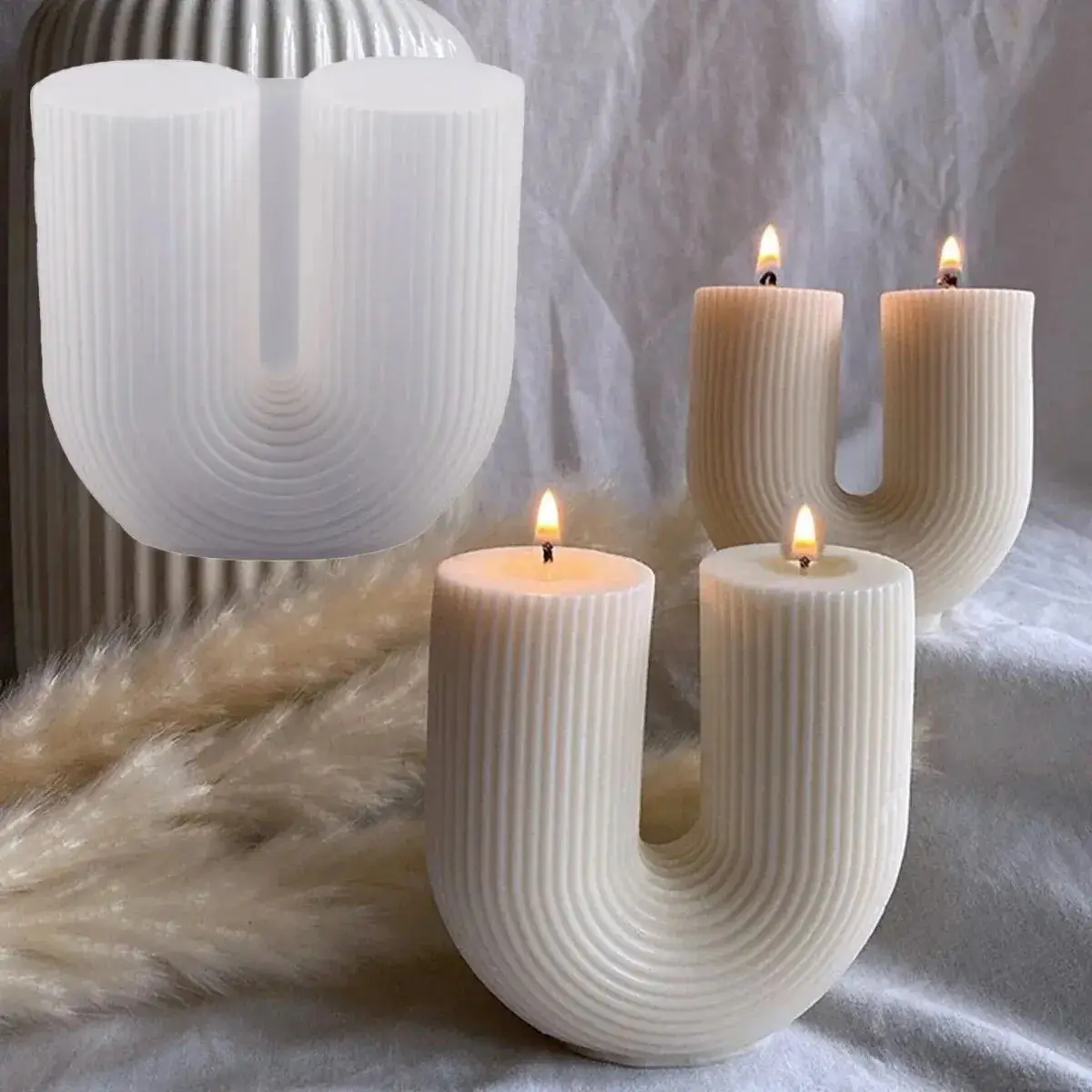 U Shape Candle Sili…