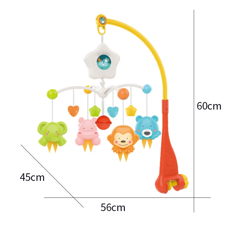 ベビーベッドモバイルガラガラおもちゃ 0-12 ヶ月幼児回転ミュージカルプロジェクターナイトライトベッドベル教育新生児ギフト