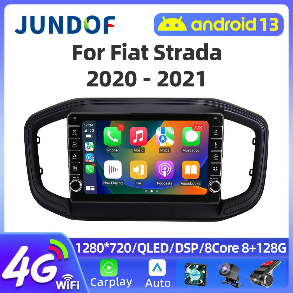 

Android 13 For Fiat Strada 2020 2021 Car Radio Multimedia Video Player Carplay Tape Recorder GPS Head Unit WIFI 4G No 2din DVD