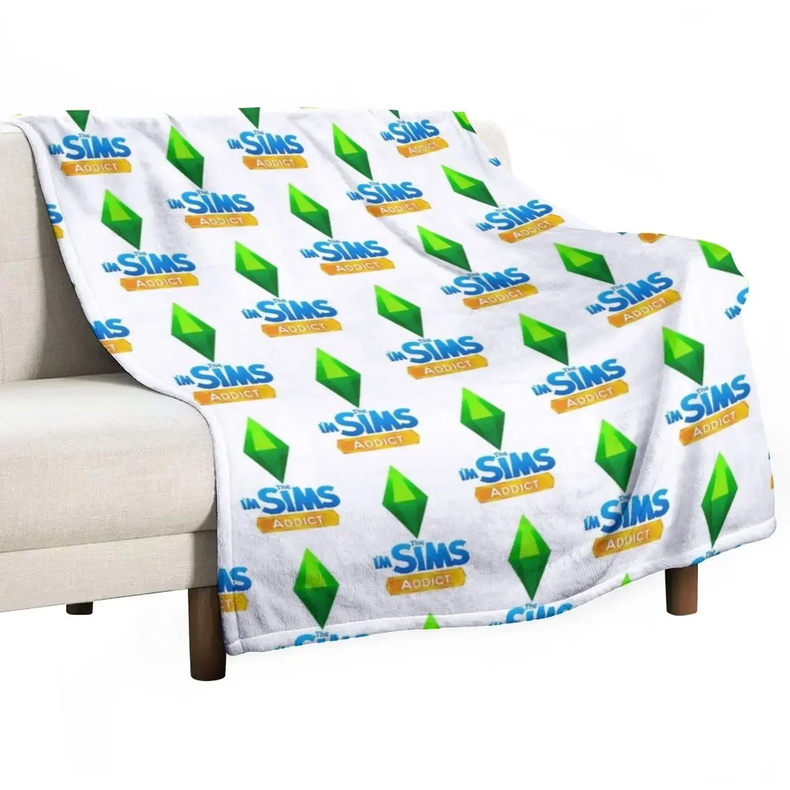 I'm The Sims Addict Throw Blanket Soft Plaid Sofa Quilt warm winter Luxury Throw Blankets