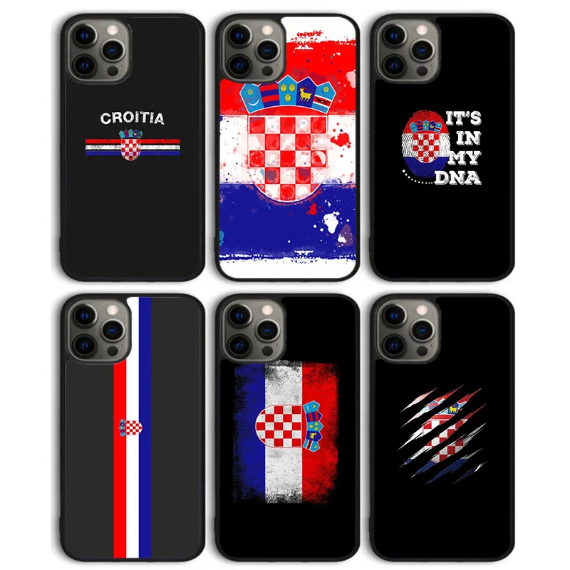 Croatia Flag Coat of Arms Phone Case Back Cover for iPhone 16 15 SE2020 14 13 11 12 Pro Max mini XS XR X PlusS Shell Coque