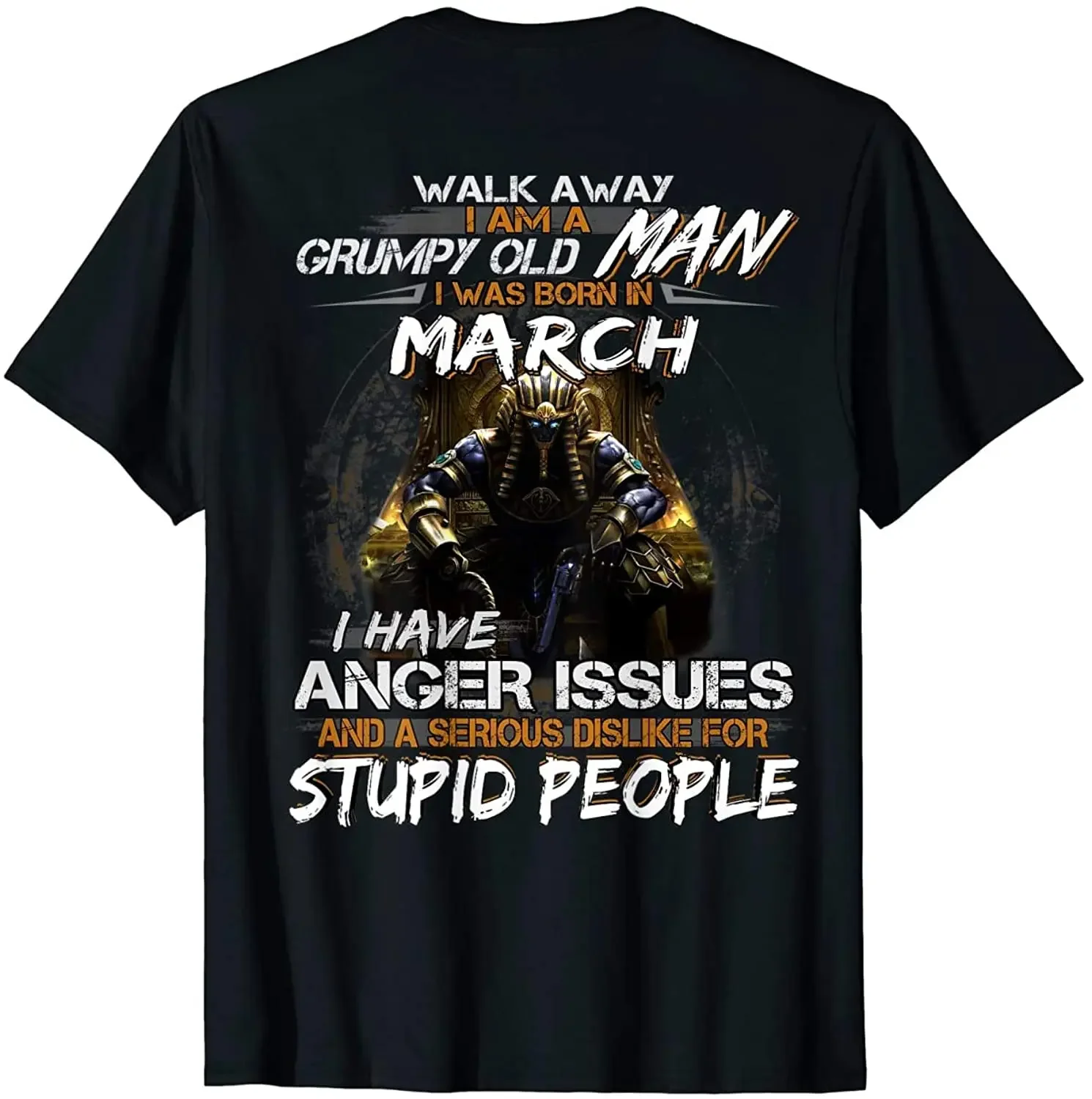 Mens Walk Away im a Grumpy Old Man i was Born in March T-Shirt Premium Cotton Short Sleeve  Mens T Shirt