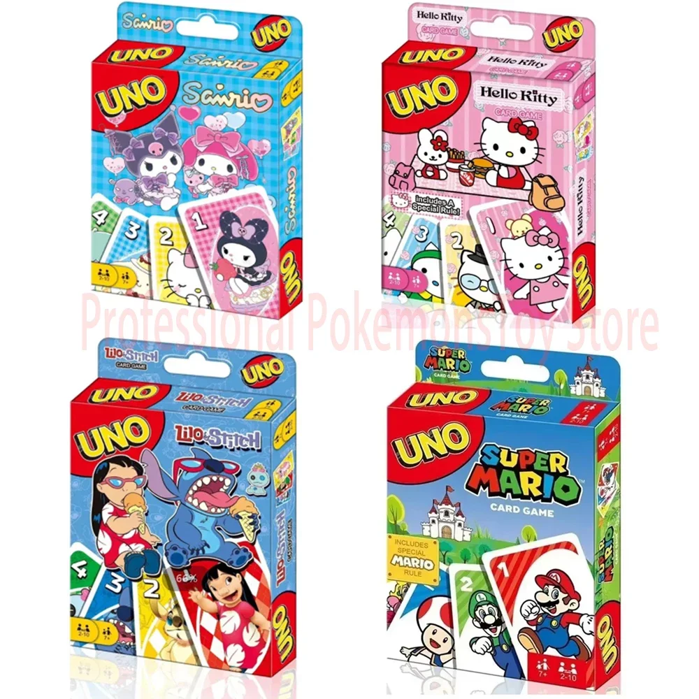 HOTSALEMany estilos UNO GAMES *-UNO Stitch juego de cartas a juego multijugador fiesta familiar juego de mesa amigos divertidos entretenimiento póker