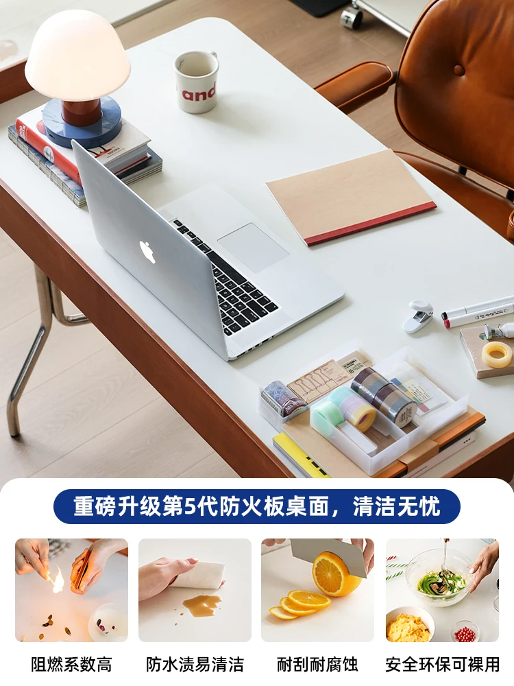 مكتب القرون الوسطى الخشب الصلب مكتب الفولاذ المقاوم للصدأ الشمال باوهاوس مكتب الكمبيوتر طاولة الكتابة المنزلية