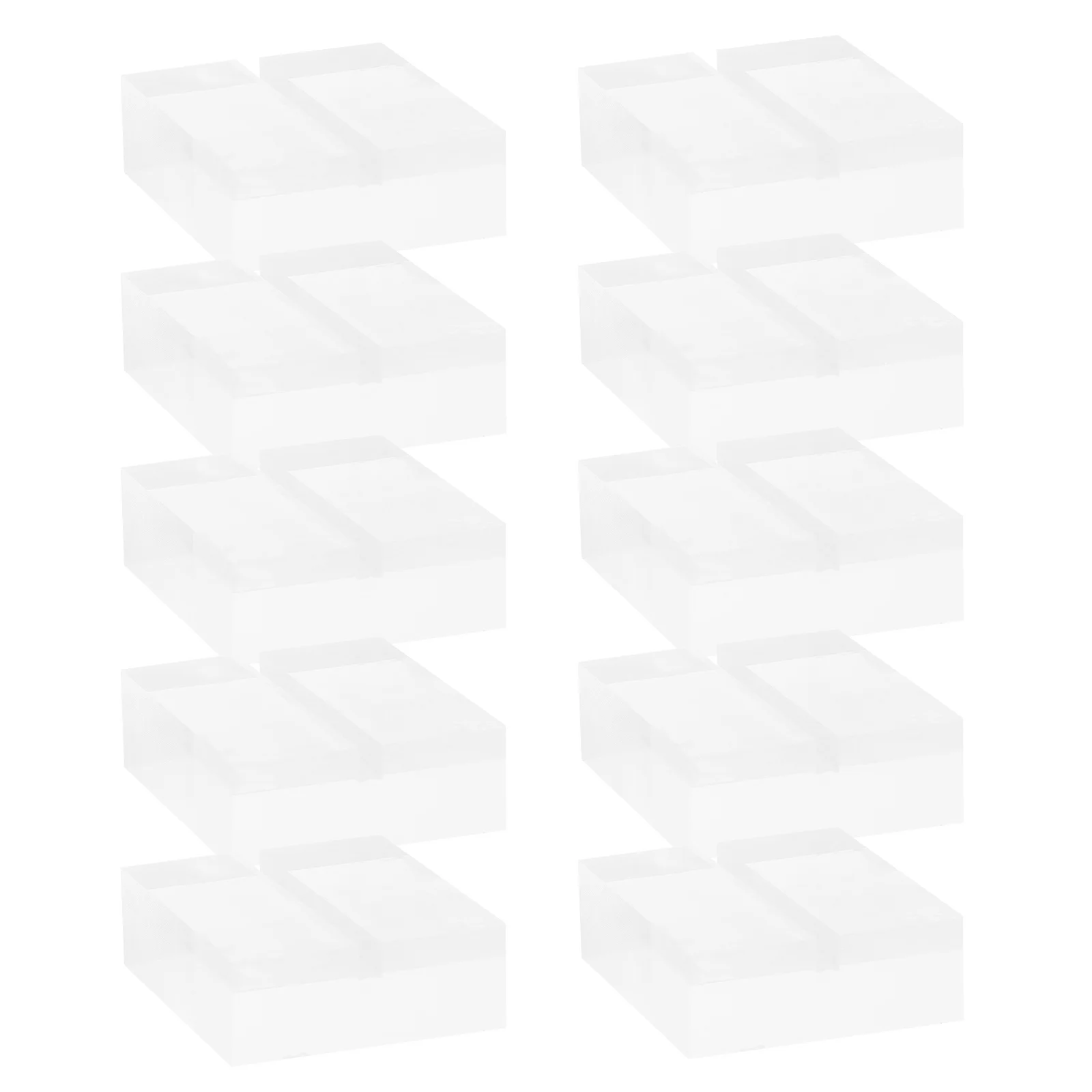 

12pcs Acrylic Postcard Bases Business Card Stands Name Cards Display Holders Kitchen Dining Living Room Decoration Office