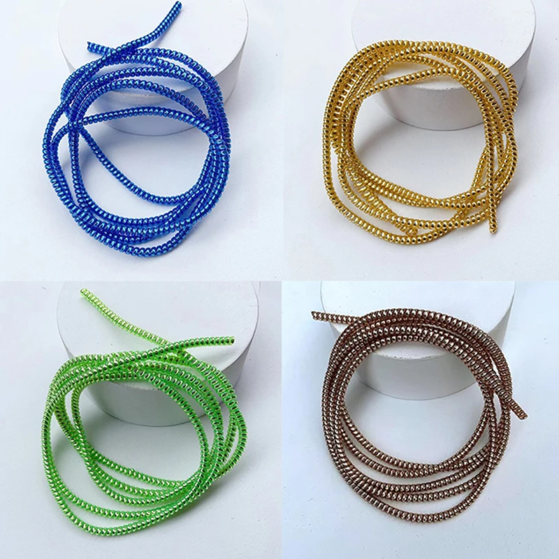 1.6M Plating Color TPU Spiral USB Charging Cable Protector For IPhone/Samsung Huawei Earphone Cord Line Protection Winding Cable