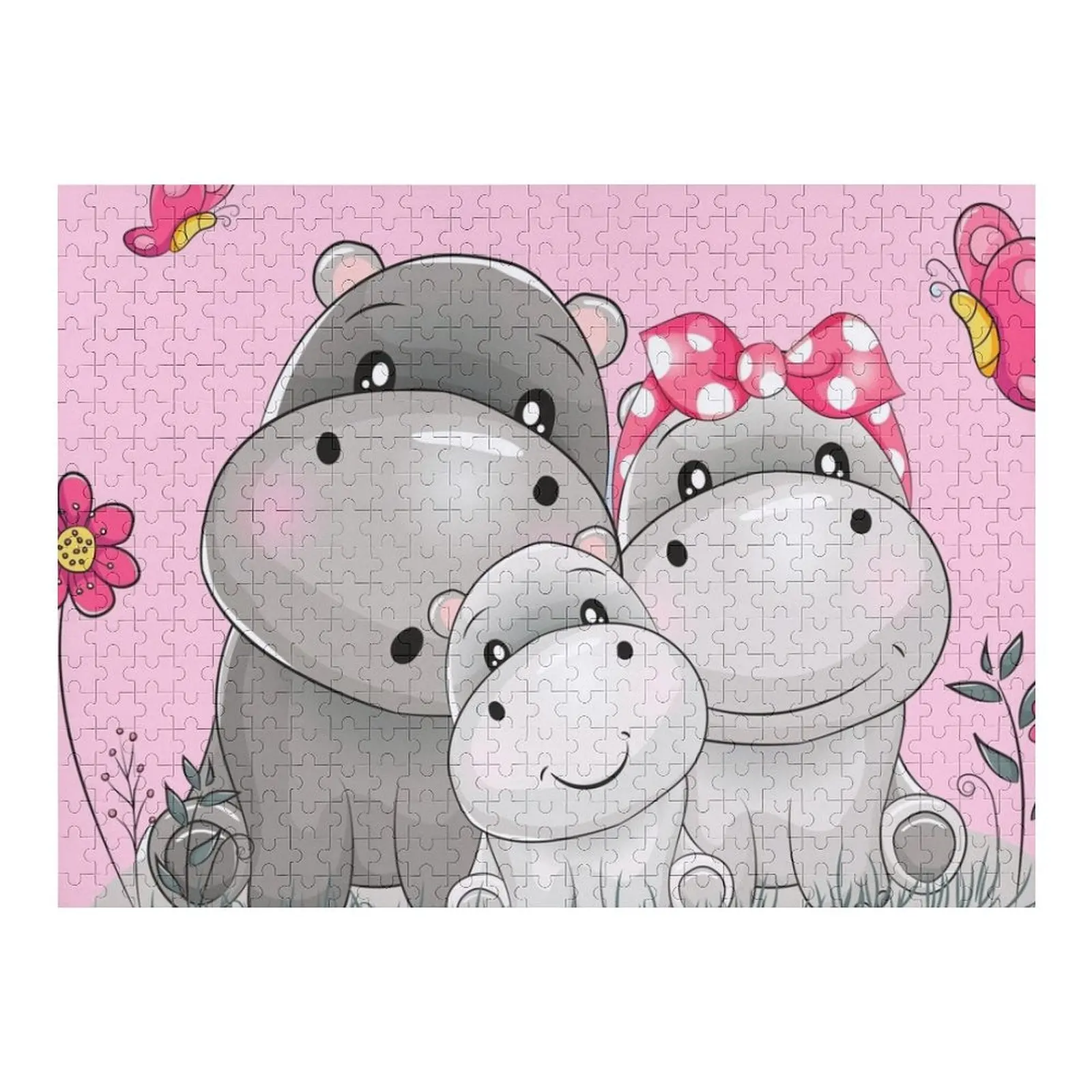 

Счастливый очаровательный гиппос Пазл на заказ Подарок Фото Пользовательские персонализированные игрушки Пазл