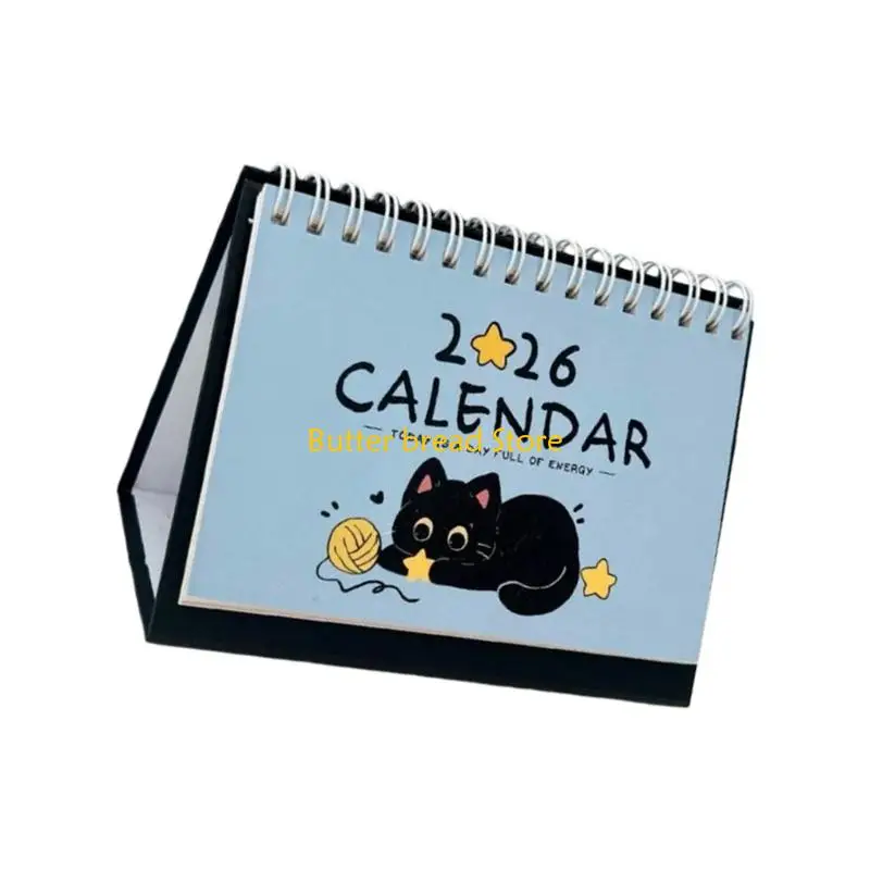 W89C 2026 Calendar Creative Desktop Decoration Planner Portable Small Desk