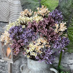 SunMade Vintage Agapanthus Fake Flowers Autumn Decore Flowers Home Decoration Flores Artificiales Fall Wedding Accessaries DIY