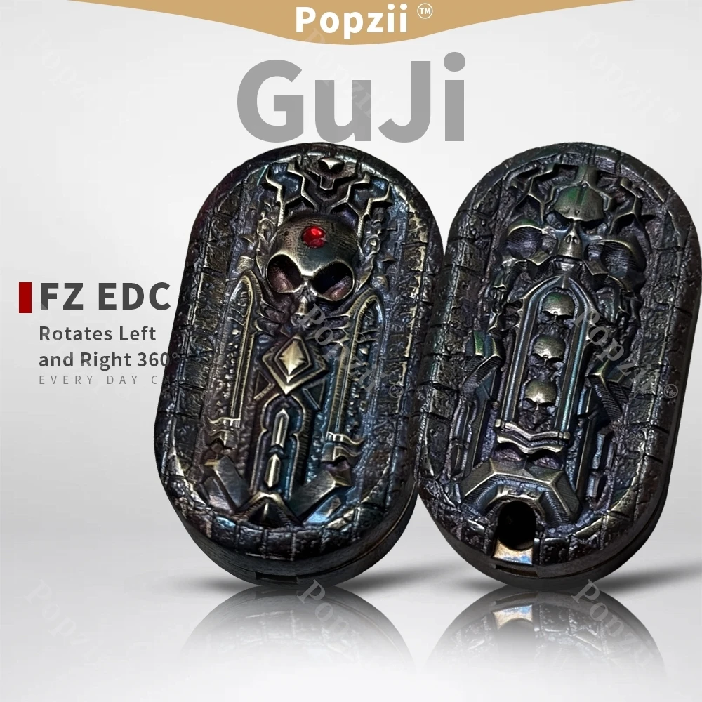 FZ EDC GuJi Carve Mechanical Push Slider Rotates Left and Right 360° Fidgeting toys Adults Stress Relief Toy Anxiety Toys