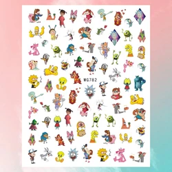 Adesivi per unghie adesivi per cartoni animati Disney decalcomanie Decorative per unghie cursori per unghie Stitch Mickey adesivi 3D premere sulle unghie