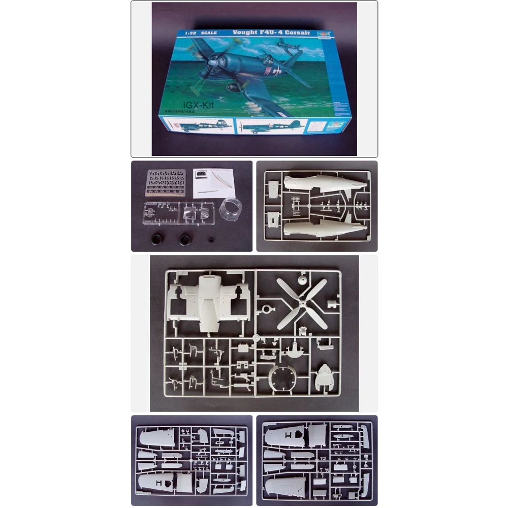 

Набор для сборки пластиковой модели самолета Trumpeter 02222 в масштабе 1:32, истребитель US Vought F4U-4 F4U Corsair