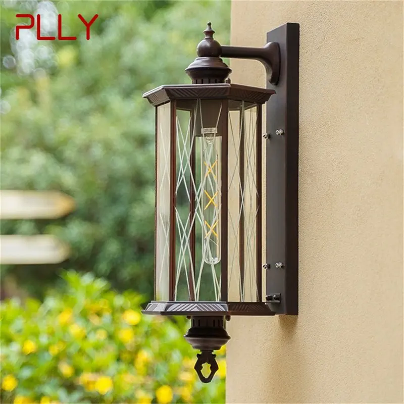 PLLY الرجعية في الهواء الطلق الجدار مصباح مقاوم للماء IP65 الشمعدانات LED الإضاءة الزخرفية للمنزل الشرفة فناء