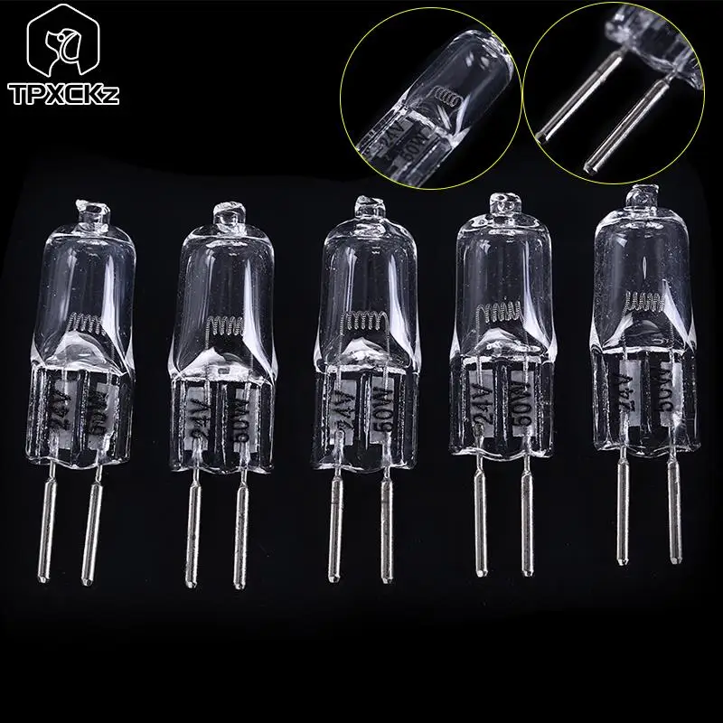 

5Pcs/set 35/ 50W 2900K Halogen G5.3 24V Lamp Halogen Light Warm Bulb Base Clear Halogen Inserted Crystal Lamp