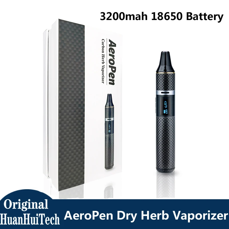 

Original AeroPen Dry Herb Vaporizer 3200mAh 18650 Battery Stainless Steel Heating Chamber With OLED Screen Vape pen Herbal Kit