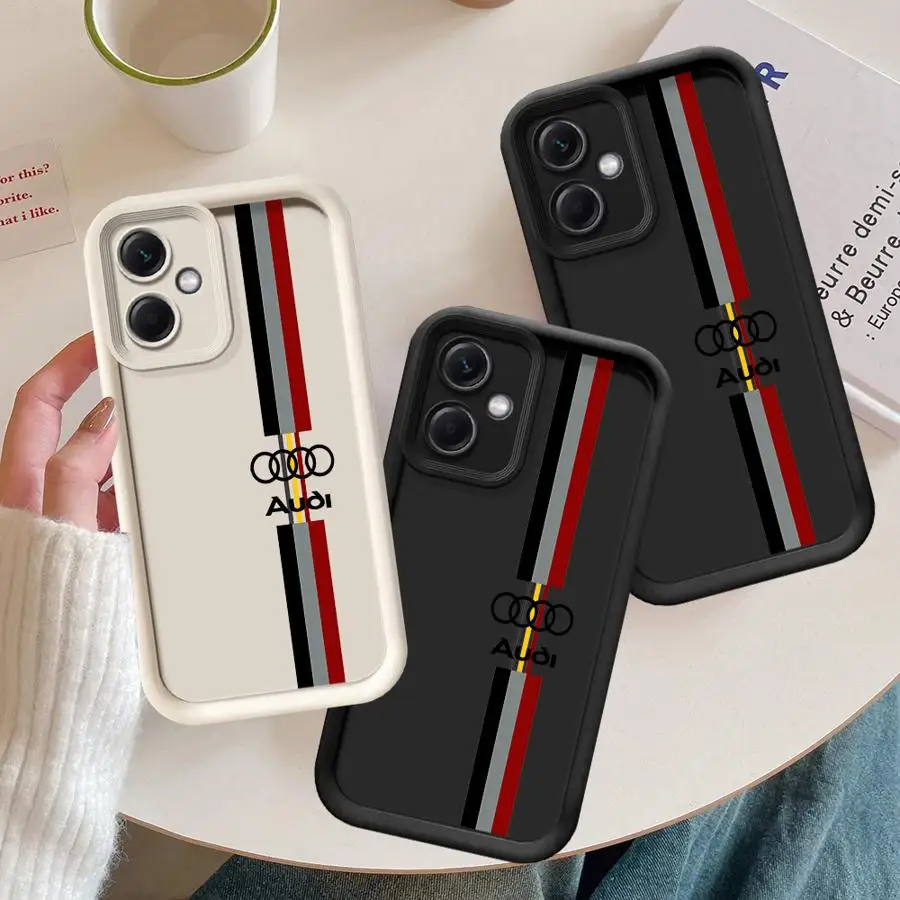 Luxury Racing Sport Car Logo Phone Case for Xiaomi Redmi 13C 12C 12 A3 A3x A2 A1 Plus POCO X3 NFC C61 C51 C50 Protective Cover