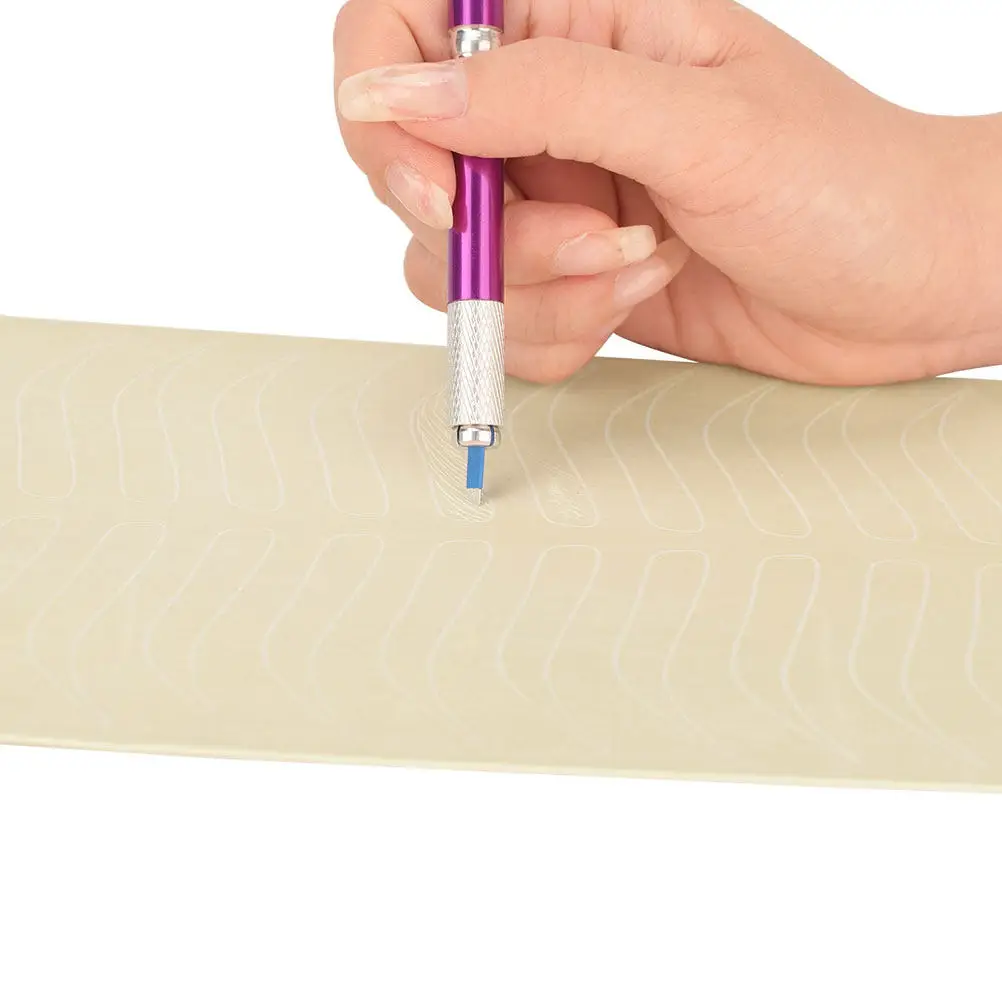 

5Pcs Silicone Eyebrow Tattoos Practice Skin Embroidered Tattoo Training Skin Sheet for Tattooing Microblading Artists