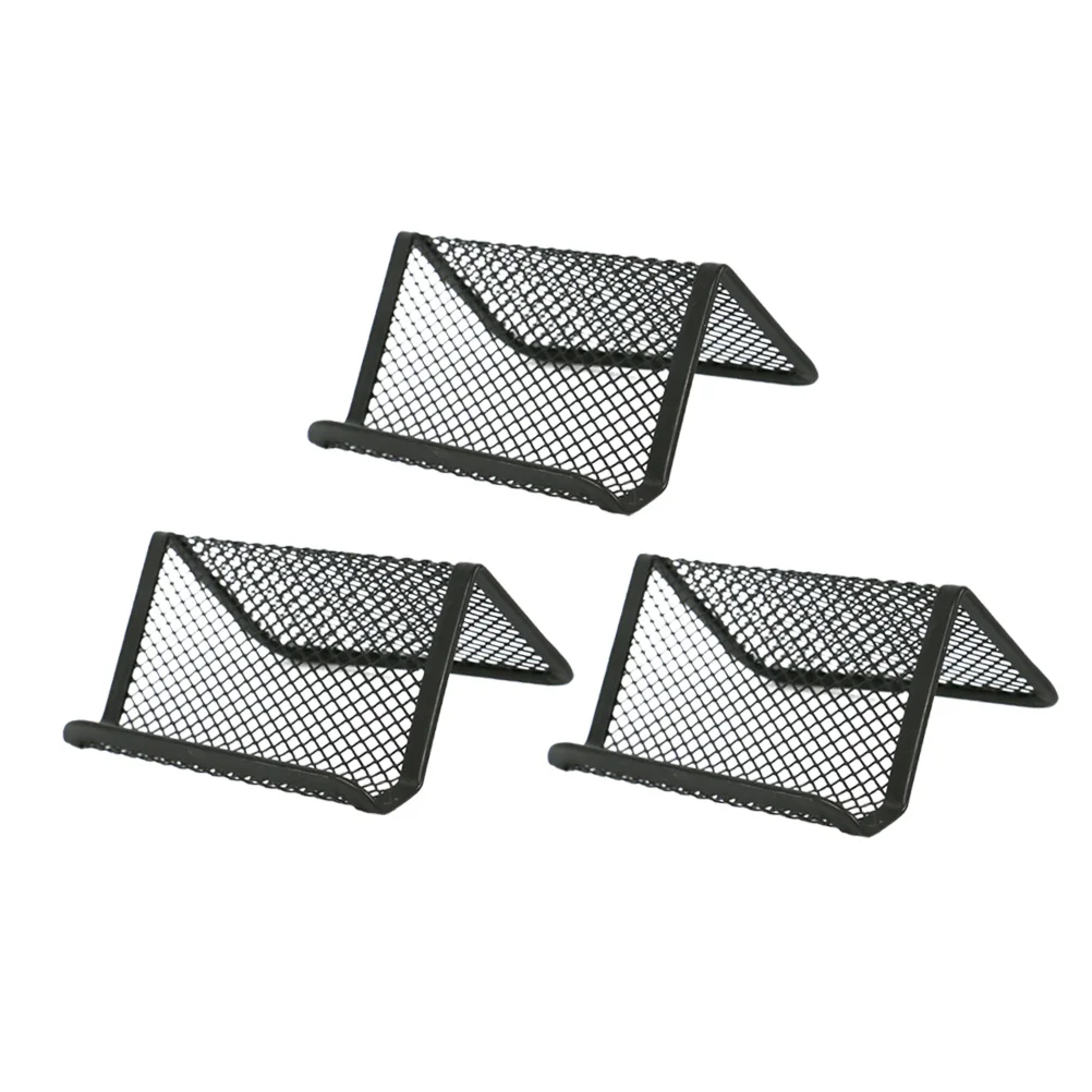 3 قطع من حامل بطاقات الأعمال الحديدية المصنوعة من الفولاذ المقاوم للصدأ لبطاقات الهوية الائتمانية، منظم محمول، محفظة أنيقة للمحترفين