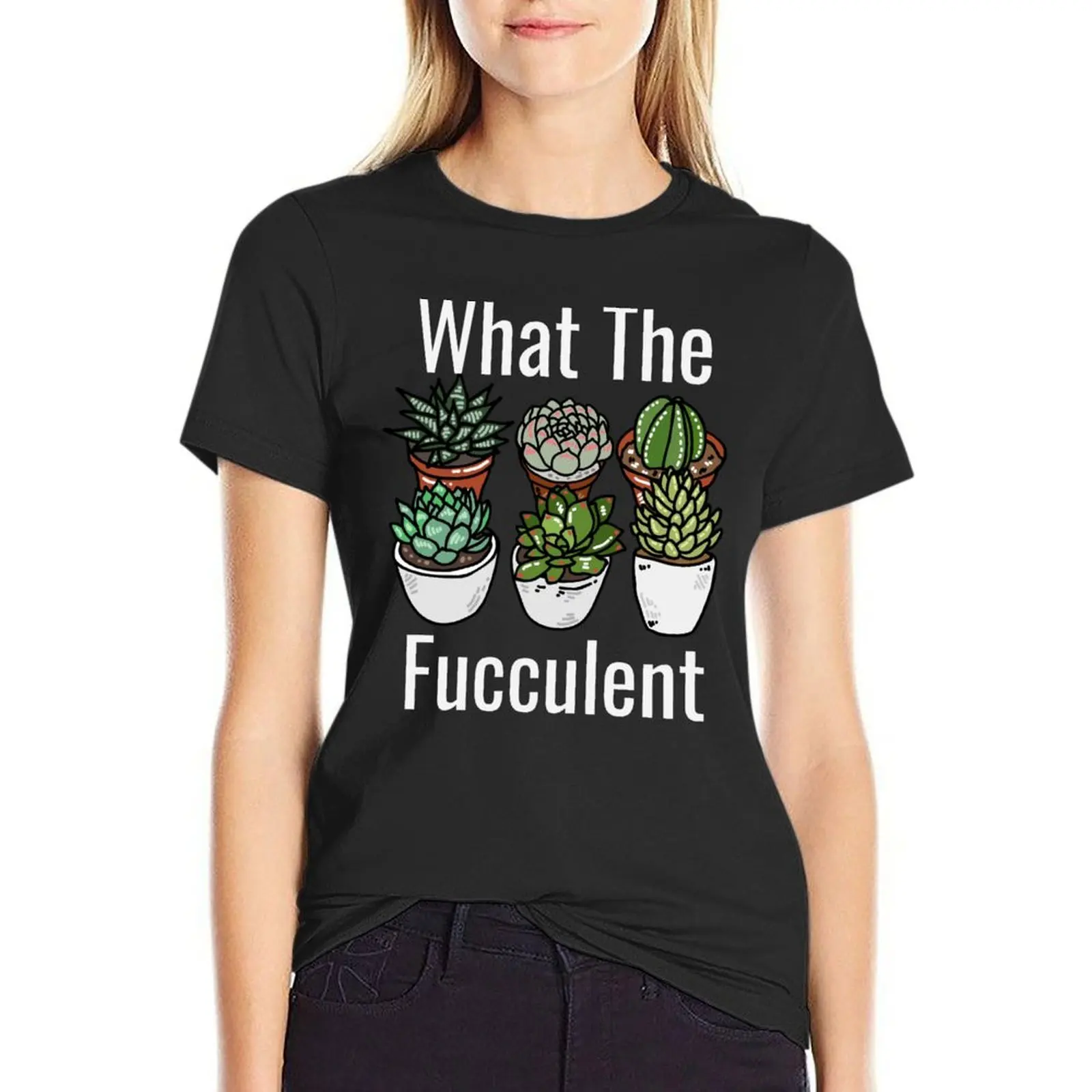 What the Fucculent Funny Meme T-Shirt aesthetic clothes Short sleeve tee T-shirt Women