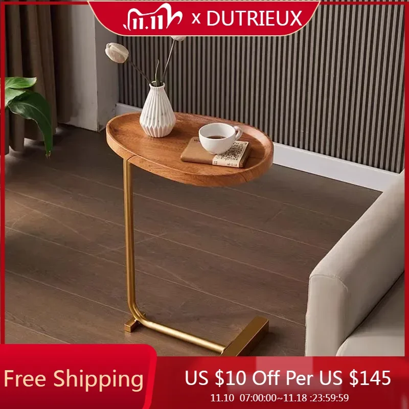 

Metal Luxury Coffee Table Tray Modern Design Authentic Premium Side Table Nordic Wood Muebles Para El Hogar Home Furniture