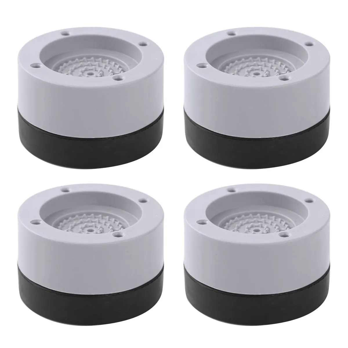 4pcs Durable Rubber Washing Machine Mat Feet Stackable Leg Stands for Washer Dryer Anti-Vibration Shock Absorbers Anti-Slip Pads