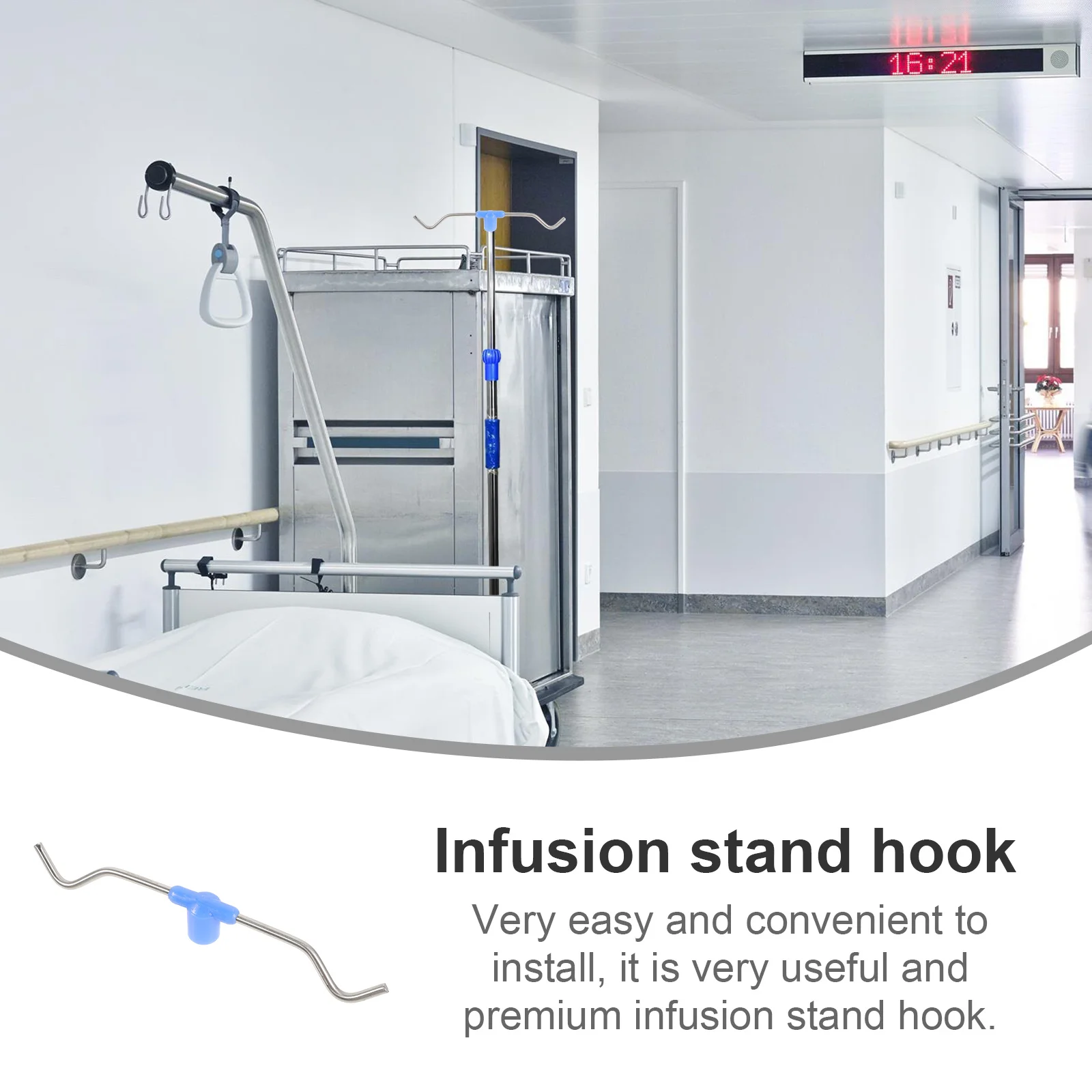 

Hospital Infusion Rack Hanging Hook Plastic Stainless Steel Durable Infusion Stand Accessory Iv Pole Rack Parts