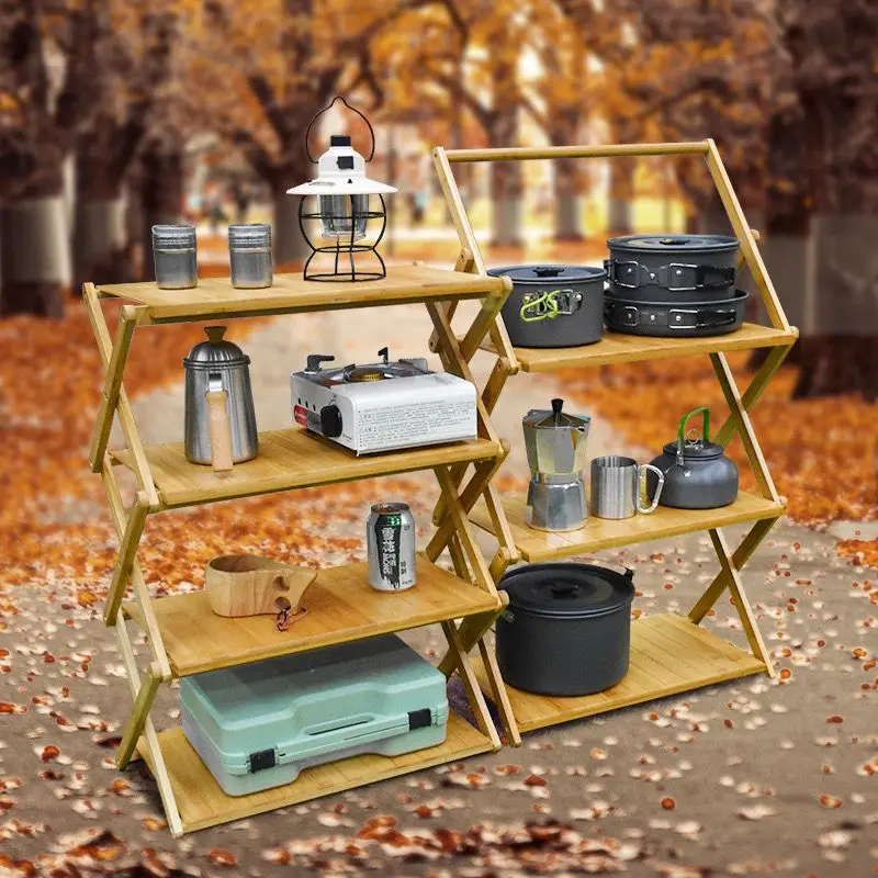 portable-outdoor-camping-multi-functional-picnic-bamboo-storage-rack-foldable-wooden-multi-layer-xiang-bamboo-stand
