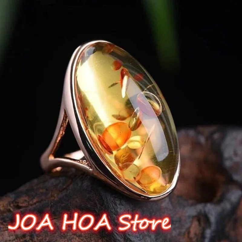 Natural Baltic Amber Silver Adjustable Mens Women Blood Amber  Fashion Jewelry Accessories  Ladies Beeswax Ring