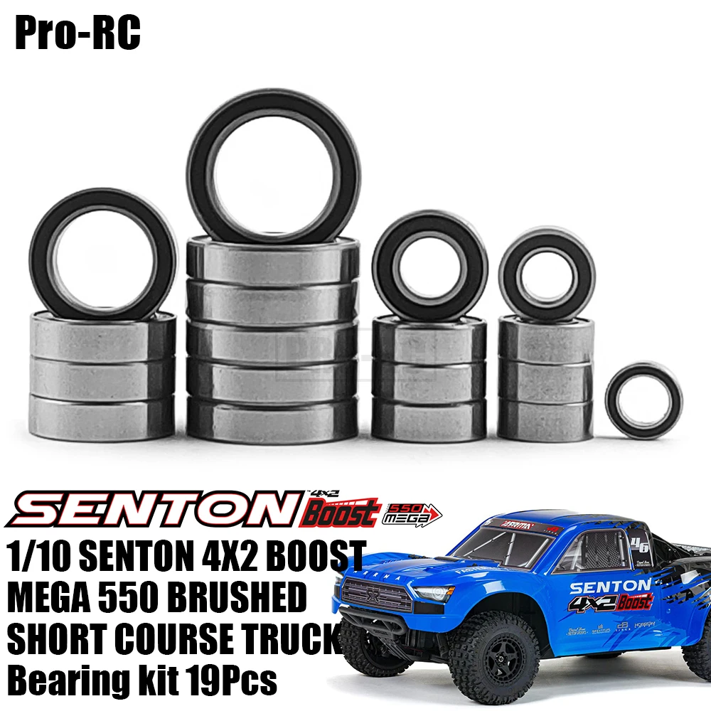 For Arrma 1/10 Senton 4X2 Boost Mega 550 Brushed SCT Sealed Bearing Kit 19Pcs