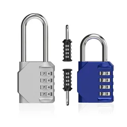 4-Digit Zinc Alloy Combination Lock Padlock Luggage Anti-Theft Weatherproof Security Outdoor Gym Safely Code Door Lock