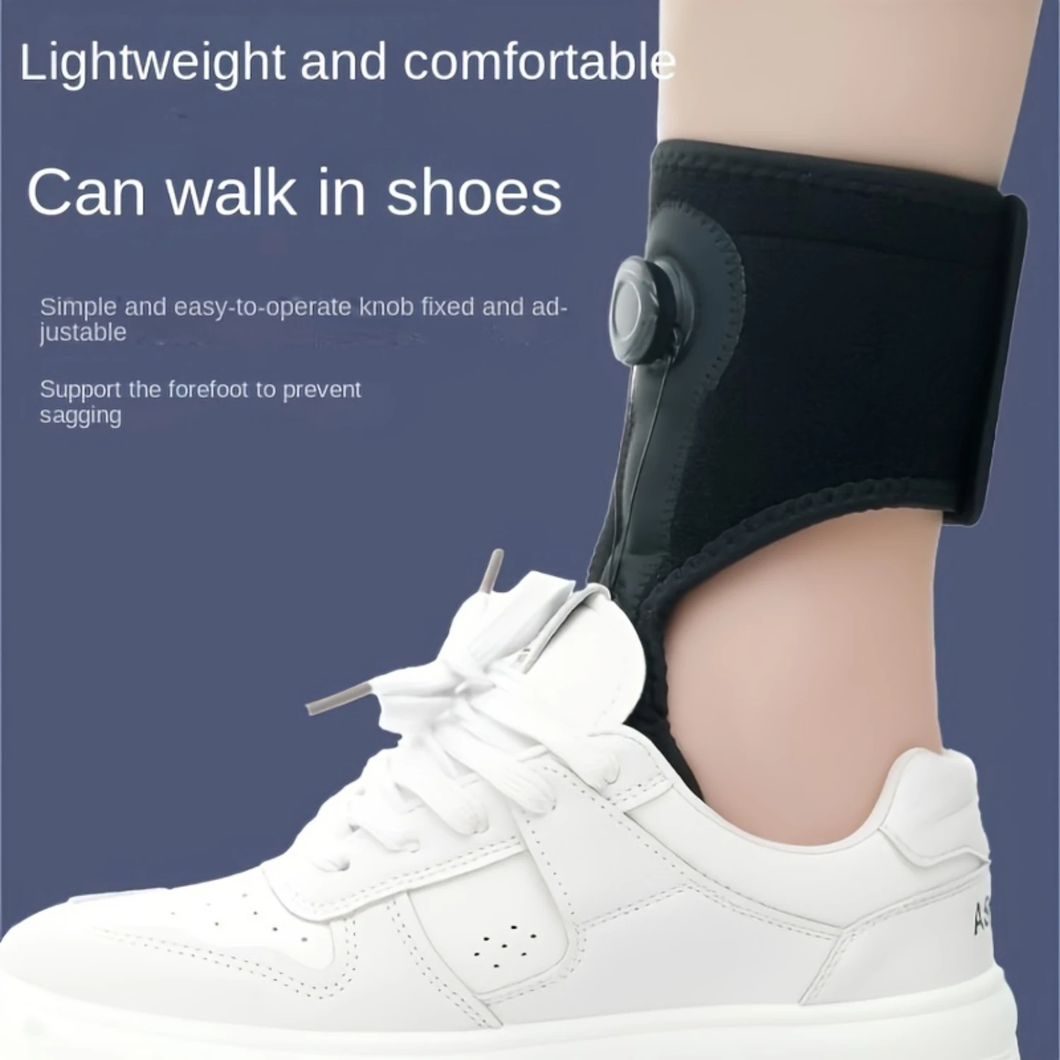 Ankle Support Brace With Adjustable Compression For Correcting Foot Pronation And Supination, Providing Support And Stability Wi