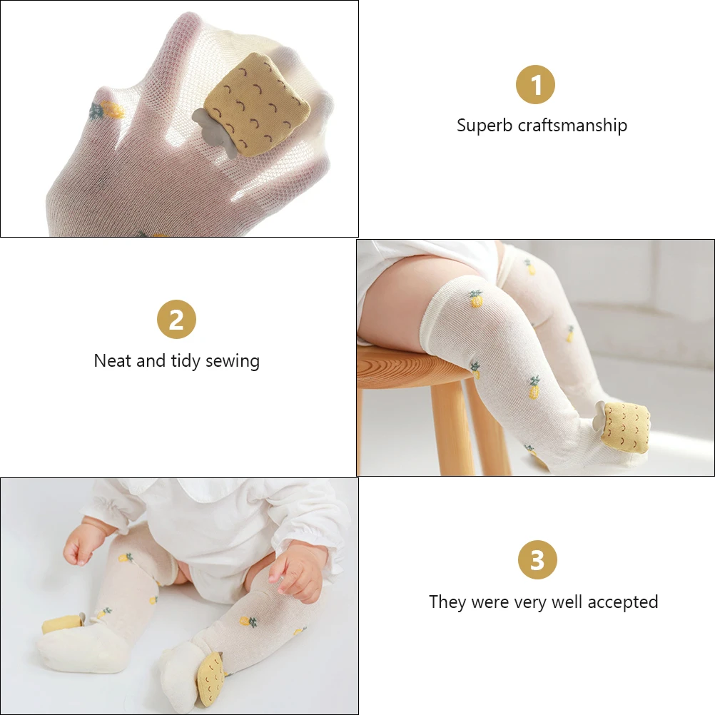 

6pcs 1 Pair Cartoon Baby Comfortable Cotton Unisex Infant Socks Breathable Stretchy Newborn Socks For Spring Summer