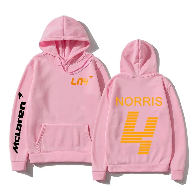 F1 Lando Norris Gedrukt Klassiek Basic Sweatshirt Met Capuchon Herfst en Winter Heren Dames Casual Mode Sweatshirt Met Lange Mouwen