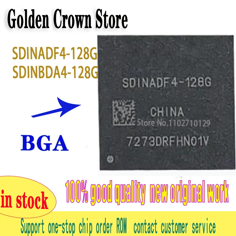 

1pcs/lot SDINADF4-128G SDINBDA4-128G For UFS 5.1 128GB EMMC 128G Flash Memory IC Chipset with balls work New original In Stock