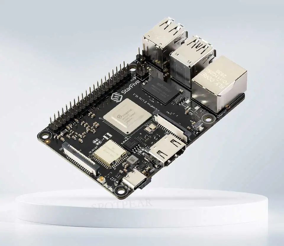 Computador de placa única VisionFive2 Lite RISC-V, processador JH-7110S com GPU 3D integrado, baseado em Linux