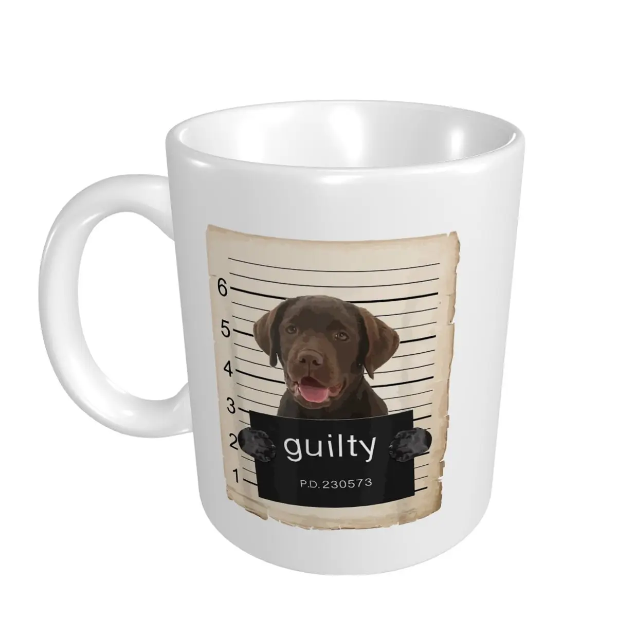 Mark Cup Mug Chocolate Lab Labrador Retriever Dog Mug Shot Bad Dog Coffee Mugs Tea Milk Water Cup Travel Mugs For Office Home