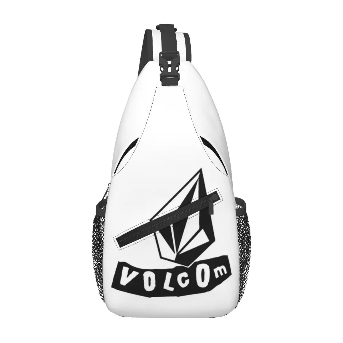 Volcom Logo Chest Bag Men Sling Crossbody Backpack Chest Bag Travel Hiking Daypack Shoulder Bag