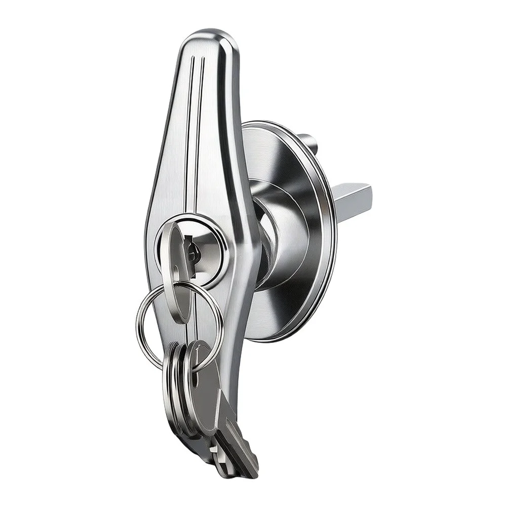 Garage Door Lock with Handle for Smooth Manual Control and Compatibility with Standard Door Prep and Mounting Options