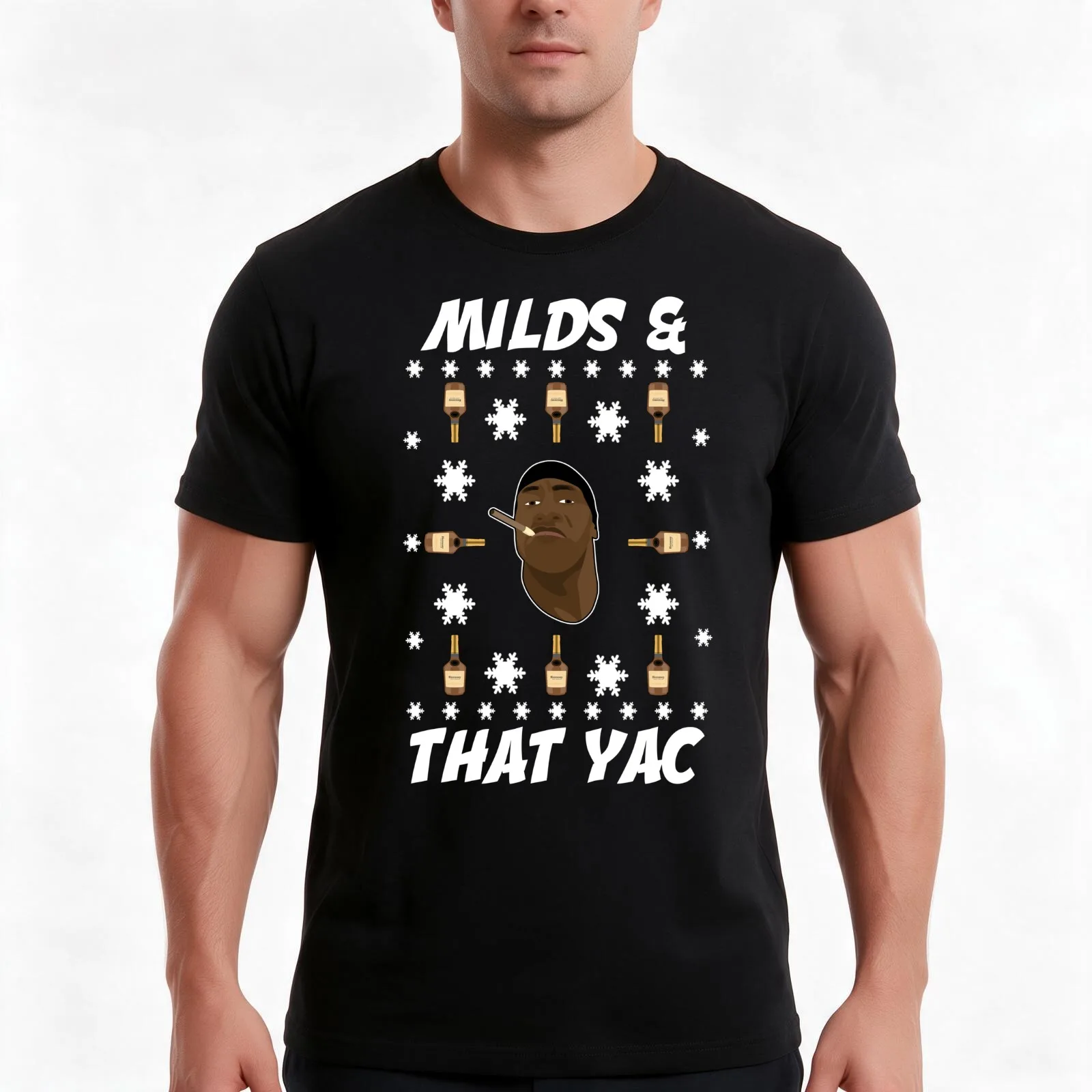 Shannon Sharpe Milds and that Yac T-Shirt, Summer Casual Cotton Tee, Oversized Streetwear Tops, Vintage Graphic Print
