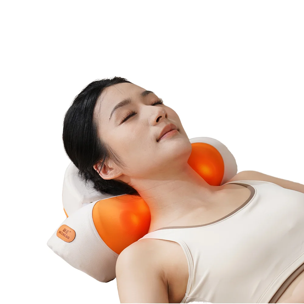 

New Deep Tissue Kneading Cervical Spine Traction Neck Stretcher Electric Heating Back Waist Neck Massage Pillow