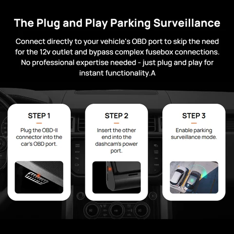 Комплект 70mai OBD II Type-C для видеорегистраторов с круглосуточным наблюдением — фото товара