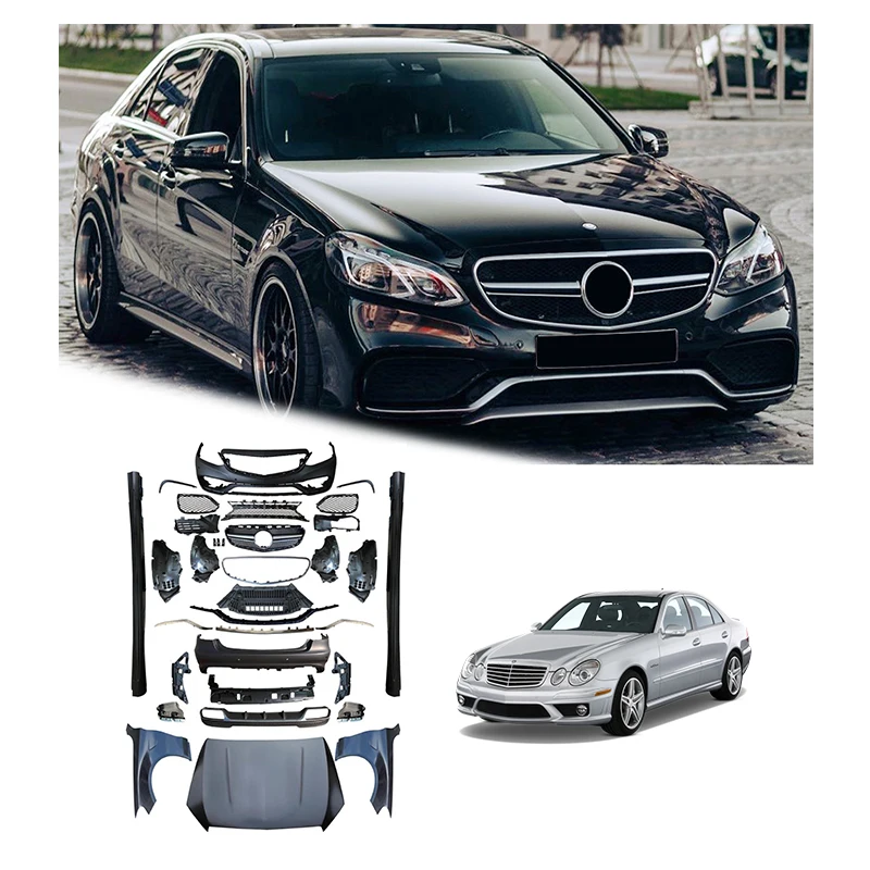 

Для W212 2010-2015 изменить на E63 AMG модификация автомобиля бампер решетка комплект обновления кузова для Mercedes-Benz E-Class