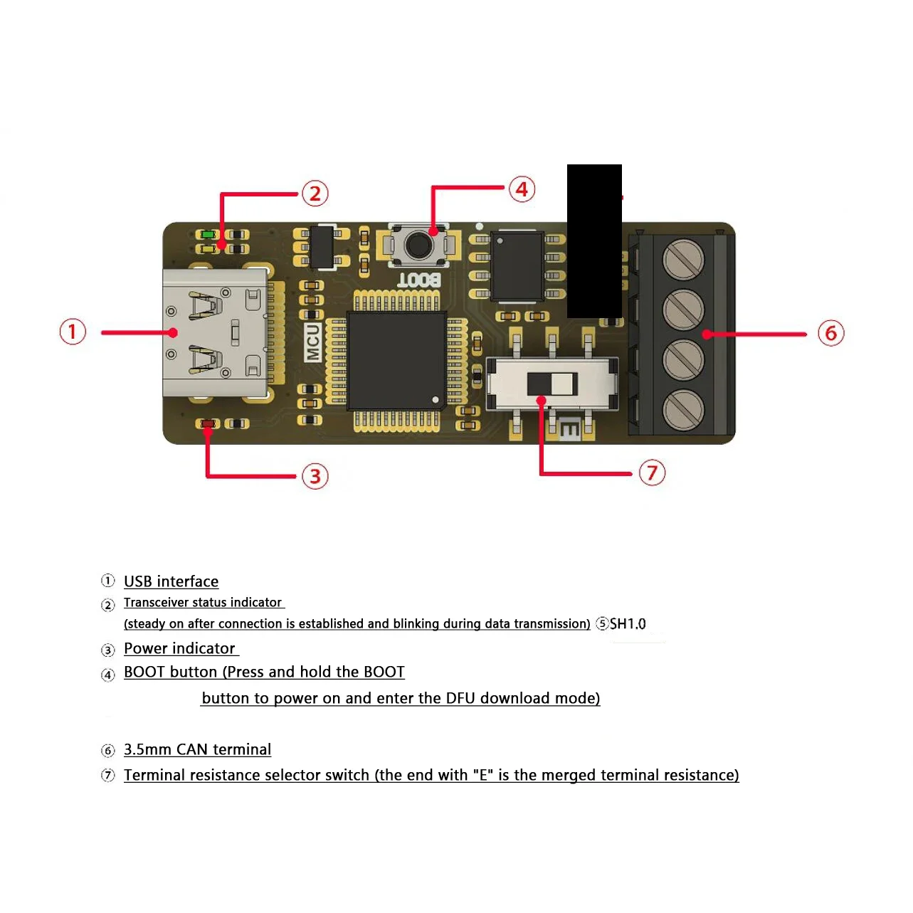 TYPE-C USB To CAN PRO CANable Conversion PCAN USBCAN Bus Debugger Adapter Analyzer Python SLCAN Candlelight Firmware Burning