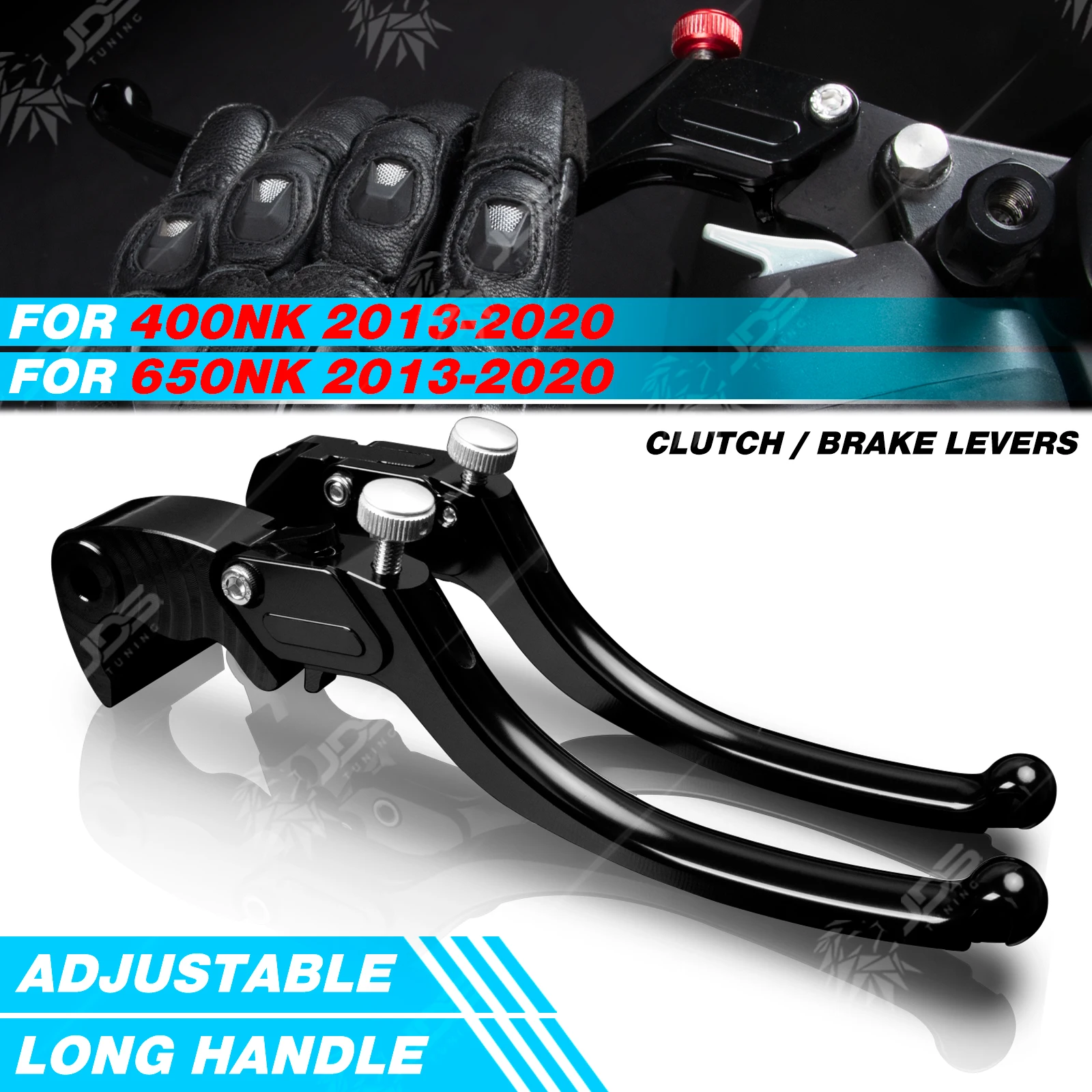 

JDSTUNING Для CFMOTO 400NK/650NK 2013-2020: Комплект бесступенчатых рычагов сцепления и тормоза с удлиненной ручкой, аксессуары и запчасти для мотоциклов