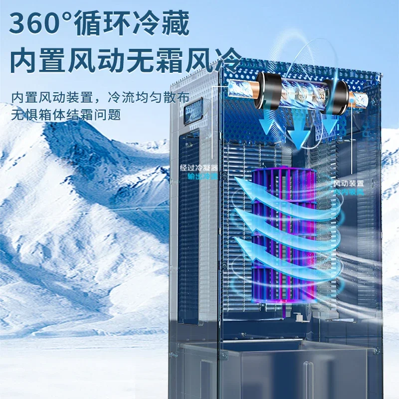 220V Household Cold Wind Fan Portable Water-cooled Air Conditioner Small Indoor Cooler with Mobile Ice Fan