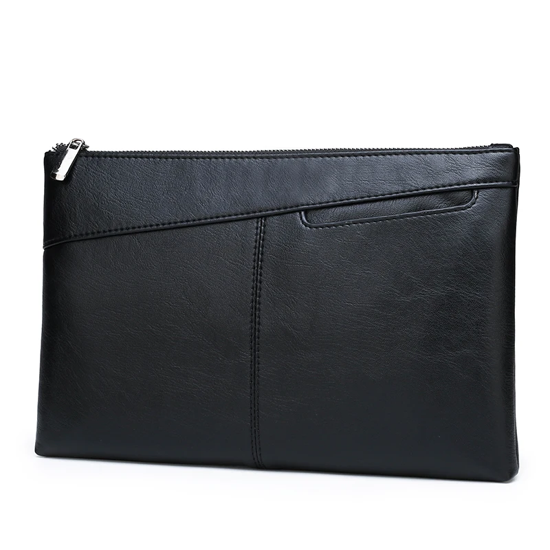 Fashion Business Men Day Clutch Bag High Quality PU Leather Money Handbag Casual Male Cardholder Case Phone Bag