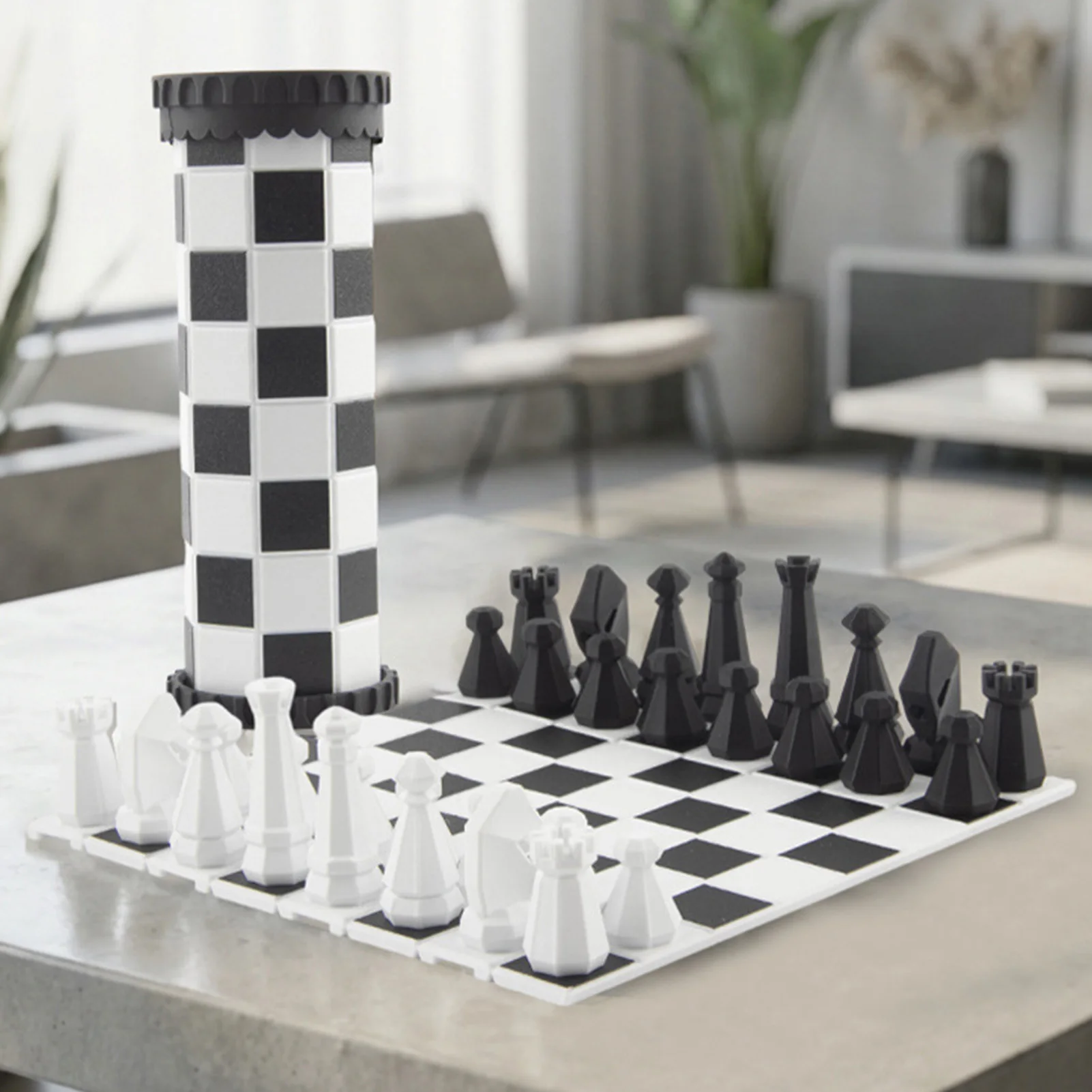 

Portable Roll-Up Chess Set for Kids, Lightweight Wooden Educational Toy with Gift Box for Travel, Brain Development